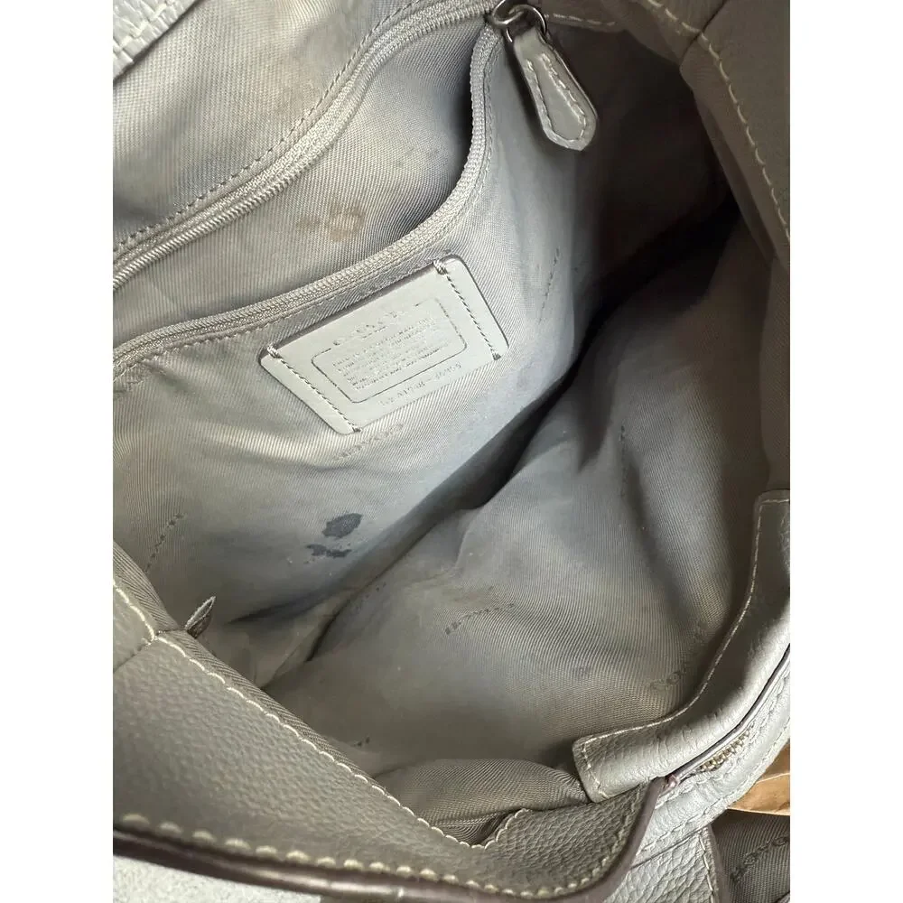Coach Turnlock Edie Grey Shoulder Bag